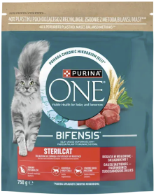 Purina ONE Cat Sterilcat z Wołowiną Sucha Karma dla kota op. 750g