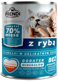 Frendi Kawałki z Rybą w Delikatnym Sosie Mokra Karma dla kota op. 800g