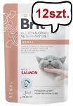 Brit Veterinary Diet Renal Salmon  Mokra Karma dla kota op. 85g Pakiet 12szt. SASZETKA