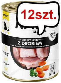 Rafi Classic Dog Drób Mokra Karma dla psa op. 800g Pakiet 12szt.