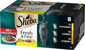 Sheba Fresh&Fine Adult Drobiowe smaki w sosie Mokra karma dla kota op. 50x50g