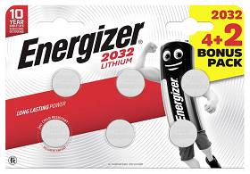 Energizer Baterie litowe op. 6szt. (4 + 2) nr CR2032