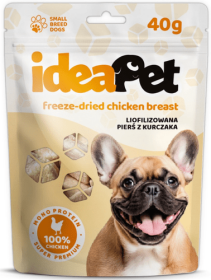 IdeaPet Przysmak Liofilizowana pierś z kurczaka dla psa op. 40g