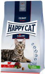Happy Cat Adult Culinary Voralpen-Rind Sucha karma dla kota z wołowiną op. 4kg + Happy Cat Mokra karma op. 85g GRATIS