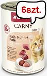 Animonda Carny Kitten Cięlęcina z kurczakiem i indykiem Mokra Karma dla kociąt op. 400g Pakiet 6szt.