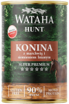 Wataha Hunt Adult Konina z marchewką i siemieniem lnianym Mokra Karma dla psa op. 400g