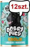 Dobry Pies Adult Królik z jabłkiem i marchewką Mokra karma dla psa op. 400g Pakiet 12szt.