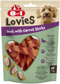 8in1 Lovies Duck with Carrot Sticks Przysmak dla psa op. 80g