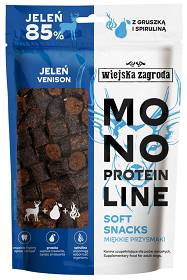 Wiejska Zagroda Monoprotein Soft Snacks Przysmaki z Jeleniem dla psa op. 115g