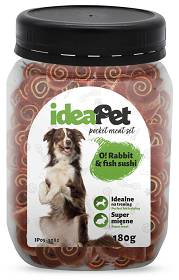 IdeaPet Pocket meat set Przysmak O! Rabbit&Fish sushi dla psa op. 180g WYPRZEDAŻ