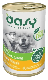 Oasy One Protein Adult Medium/Large Pork mokra karma dla psa op. 400g
