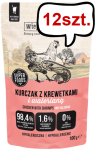 Wiejska Zagroda Kurczak z krewetkami i walerianą Mokra Karma dla kota op. 100g Pakiet 12szt.