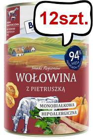 Baltica Smaki Regionów Adult Wołowina z pietruszką Mokra Karma dla psa op. 400g Pakiet 12szt.