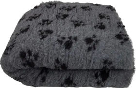 BUBA Pet Dry Bed Legowisko antypoślizgowe szare w łapki 75x50cm nr A11