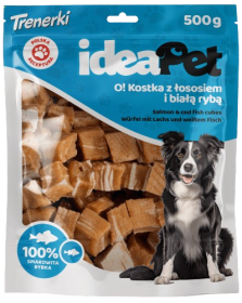 IdeaPet Przysmak O! Kostka z łososiem i białą rybą dla psa op. 500g