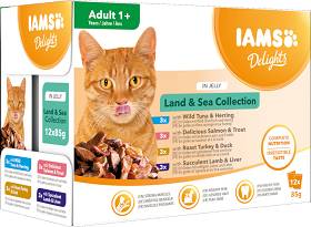 Iams Delights Land&Sea Collection in Jelly Mokra Karma dla kota op. 12x85g