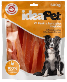 IdeaPet Przysmak O! Paski z kurczaka miękkie dla psa op. 500g