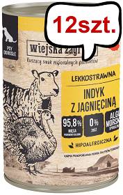Wiejska Zagroda Indyk z jagnięciną Mokra Karma dla psa op. 400g Pakiet 12szt.