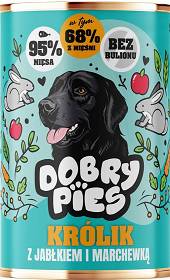 Dobry Pies Adult Królik z jabłkiem i marchewką Mokra karma dla psa op. 400g