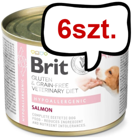 Brit Veterinary Diet Hypoallergenic Salmon&Pea Mokra Karma dla psa op. 200g Pakiet 6szt.