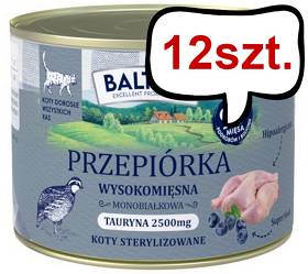 Baltica Smaki Regionów Adult Mono Przepiórka Mokra karma dla kota op. 185g Pakiet 12szt.