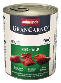 Animonda GranCarno Adult wołowina z dziczyzną Mokra Karma dla psa op. 800g