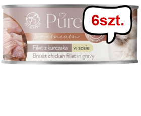 Pet Republic PURE Adult Filet z kurczaka Mokra Karma dla kota 80g Pakiet 6 szt.