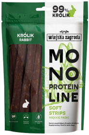 Wiejska Zagroda Monoprotein Soft Stripes Przysmaki z Królikiem dla psa op. 100g