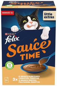 Felix Sauce Time Kurczak i Indyk Mokra Karma dla kota op. 6x40g