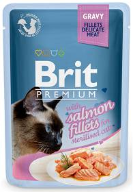 Brit Premium Sterilised Salmon Fillets Mokra Karma dla kota op. 85g