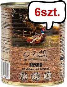 O'Canis Bażant z marchewką Mokra Karma dla psa op. 400g Pakiet 6szt.