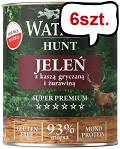 Wataha Hunt Adult Jeleń z kaszą gryczaną i żurawiną Mokra Karma dla psa op. 800g Pakiet 6szt.