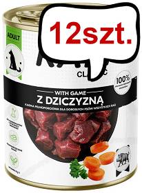 Rafi Classic Dog Dziczyzna Mokra Karma dla psa op. 800g Pakiet 12szt.