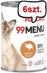 John Dog 99 Menu Adult Guinea Fowl Mokra Karma dla kota op. 400g Pakiet 6szt.
