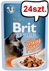 Brit Premium Adult Turkey Fillets GRAVY Mokra Karma dla kota op. 85g PAKIET 24szt.