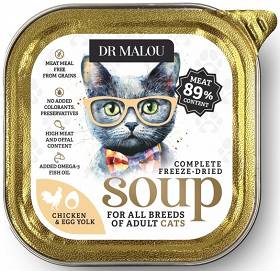 Dr Malou Soup Chicken&Egg Yolk Liofilizowana Karma dla kota op. 12g