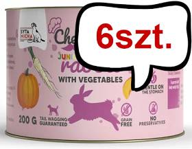 Syta Micha Chef Junior Rabbit Mokra Karma dla psa op. 200g Pakiet 6szt.