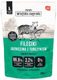 Wiejska Zagroda Puppy Fileciki Jagnięcina z tuńczykiem Mokra Karma dla szczeniąt op. 280g