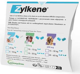 Vetoquinol Preparat uspokajający Zylkene 75mg dla psa i kota op. 10 kapsułek
