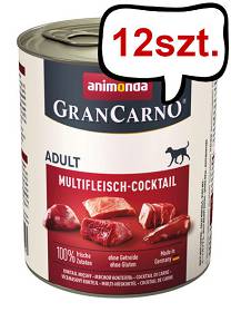 Animonda GranCarno Adult koktajl mięsny Mokra Karma dla psa op. 800g Pakiet 12szt.