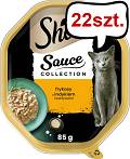 Sheba Sauce Collection Frykasy z Indykiem i warzywami Mokra Karma dla kota op. 85g Pakiet 22szt