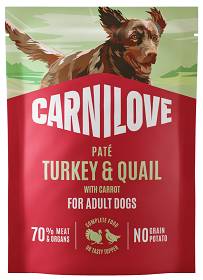 Carnilove Adult Turkey&Quail Pate Mokra Karma dla psa op. 300g SASZETKA