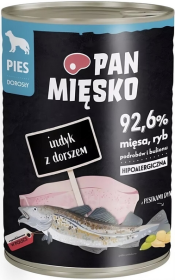 Pan Mięsko Indyk z Dorszem Mokra Karma dla psa op. 400g