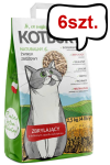 KotBury Zbożowy żwirek o zapachu eukaliptusa dla kota op. 2.5kg Pakiet 6szt.