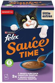 Felix Sauce Time Kurczak i Łosoś Mokra Karma dla kota op. 6x40g