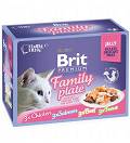 Brit Premium Adult Family Plate Fillets in jelly Mokra Karma dla kota op. 12x85g