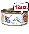 Brit Care Adult Beef with Olives Mokra Karma dla kota op. 70g Pakiet 12szt.