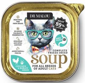 Dr Malou Soup Chicken&Barley Grass Liofilizowana Karma dla kota op. 12g