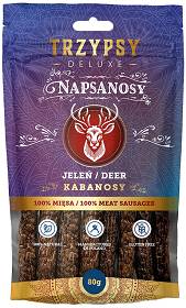 Trzypsy Deluxe NAPSANOSY z jeleniem Przysmaki dla psa op. 80g
