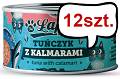 Łapsie for Cat Adult Tuńczyk z kalmarami Mokra karma dla kota. op. 80g Pakiet 12szt.